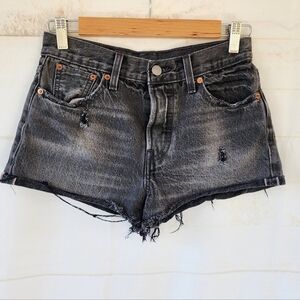 Levis Black Denim Women Shorts